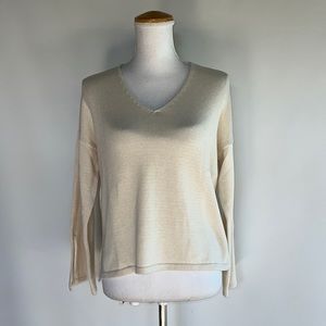Le Vertige Cotton Blend V-Neck Sweater - sz 1
